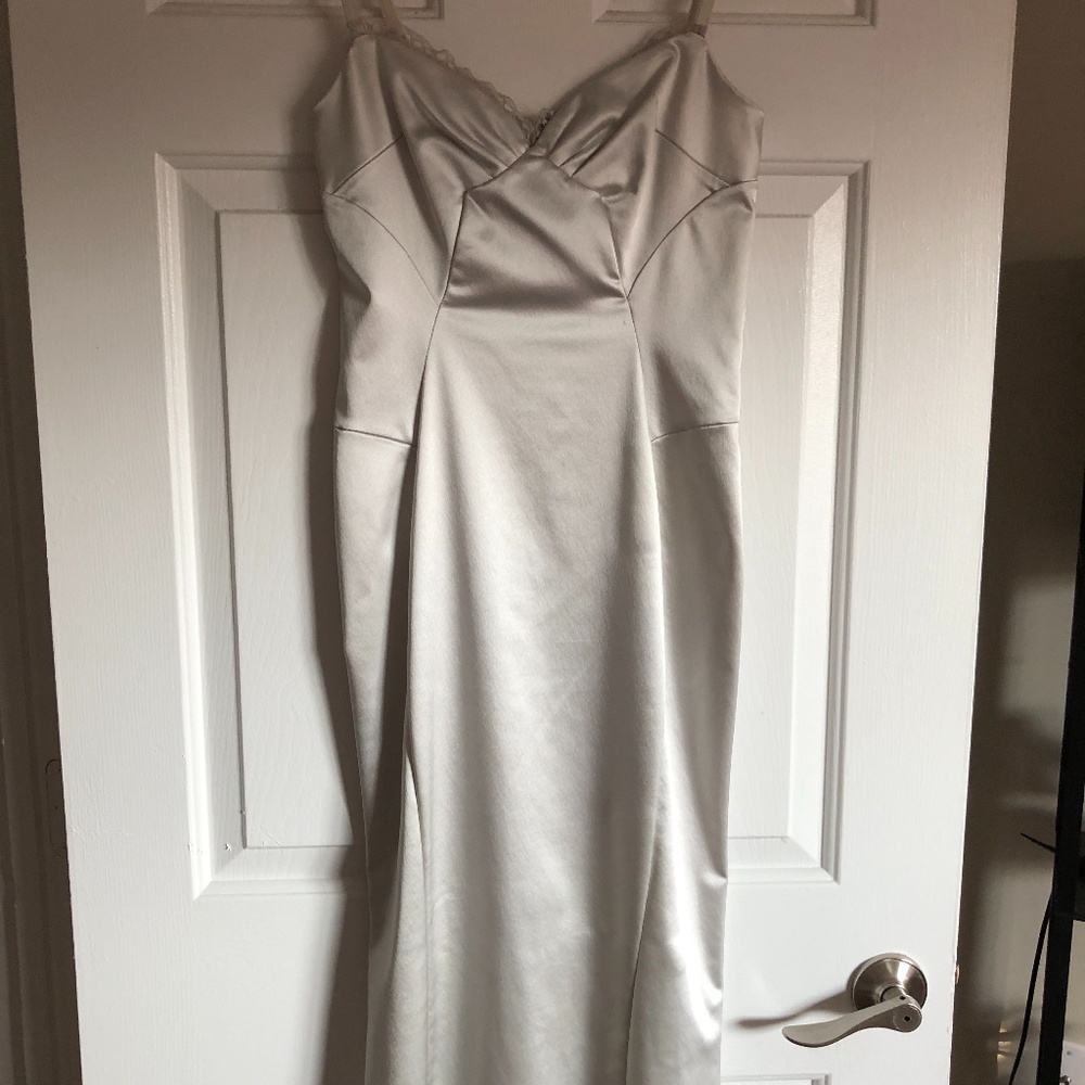 Dolce & Gabbana Silver Corset Dress